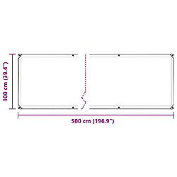 vidaXL Couverture végétale avec œillets 1x5 m PVC pas cher