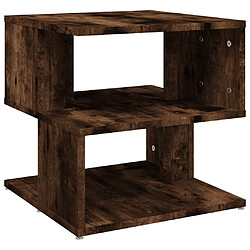 vidaXL Table d'appoint Chêne fumé 40x40x40 cm Bois d'ingénierie