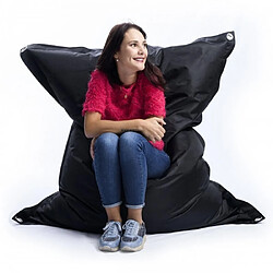 Livedeco Pouf Géant Extérieur Noir BiG52 IRON RAW