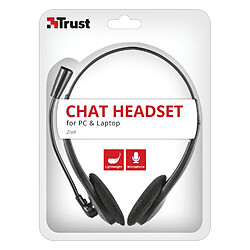 Trust ZIVA CHAT HEADSET Casque Avec fil Arceau Appels/Musique Noir