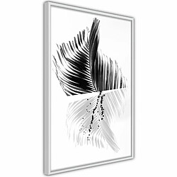 Paris Prix Affiche Murale Encadrée Abstract Feather 20 x 30 cm Blanc