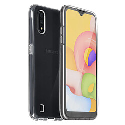 Avizar Coque Samsung Galaxy A01 Protection Arrière Rigide + Avant Souple Transparent