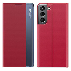 Coque en TPU + PU antichoc, auto-absorbé rouge pour votre Samsung Galaxy S22