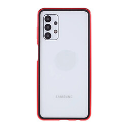 Coque en métal Cadre d'adsorption magnétique rouge pour votre Samsung Galaxy A32 5G