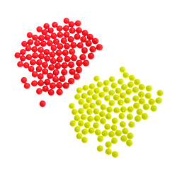 200pcs Pêche Flottant Bobbers Dérive Boule Indicateur De Mousse 7mm Rouge Et Jaune