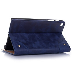 Acheter Wewoo Housse Coque Étui en cuir avec rabat horizontal de style livre rétro fentes pour cartes et porte-cartes portefeuille Galaxy Tab A 8.0 2019 bleu foncé