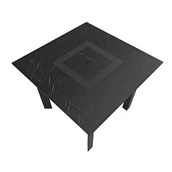 Acheter Play4Fun Table de jardin avec housse 4 personnes 90 X 90 X 75cm - Noir effet marbré