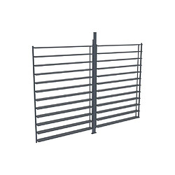 Avis Vente-Unique Claustra brise soleil orientable en aluminium pour pergola bioclimatique anthracite - L2,78 x H2,2 m - BOLSENA