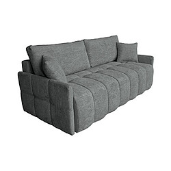 Acheter Mes Canapé 3 places convertible en tissu doux gris foncé - RIZDA