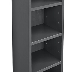 Helloshop26 Tour étagère CD / DVD rangement stockage armoire haut 175 cm MDF gris 03_0004501