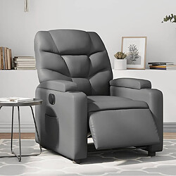 Maison Chic Fauteuil Relax pour salon, Fauteuil inclinable électrique Gris Similicuir -GKD46597