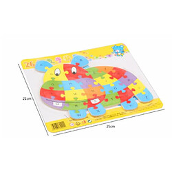 Universal 1 lettre anglaise Animaux Puzzle Cartoon Enfants Anglais Cognition Initiation Puzzle Jouet