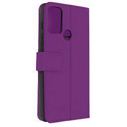 Avizar Housse Motorola Moto G50 Aspect Grainé Folio Stand Vidéo Violet