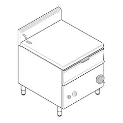 Sauteuse basculante gaz - 50 litres - cuve inox - gamme 700 - Tecnoinox