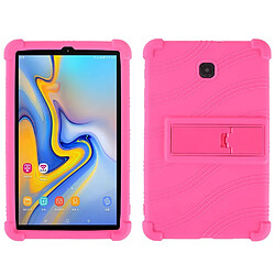 Coque en silicone flexible avec béquille pliable rose pour votre Samsung Galaxy Tab A 8.0 (2018) SM-T387