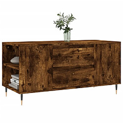 Avis Maison Chic Tabls basse,Table Console pour salon chêne fumé 102x44,5x50 cm bois d'ingénierie -MN58422