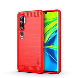 Mofi Coque en TPU fibre de carbone brossé rouge pour votre Xiaomi Mi CC9 Pro/Note 10