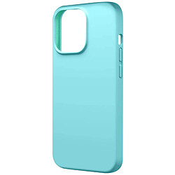 Avizar Coque pour iPhone 15 Pro Silicone Premium Semi rigide Mate Douce Turquoise