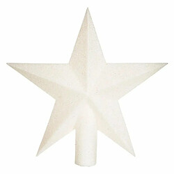 Cimier Étoile Déco Paillettes 22cm Blanc