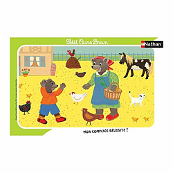 Ludendo Puzzle-cadre 15 pièces Nathan - Petit Ours Brun à la ferme