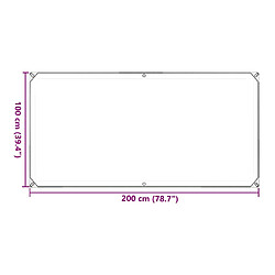 Acheter vidaXL Bâche transparente avec œillets 1x2 m PVC