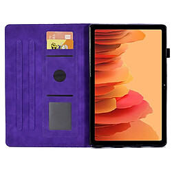 Etui en PU fonction d'éveil/veille automatique avec support et porte-cartes pour votre Samsung Galaxy Tab A7 10.4 (2020) (T500/T505) - violet