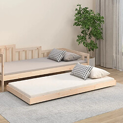 vidaXL Cadre de lit sans matelas 75x190 cm bois de pin massif