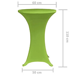 Acheter vidaXL Housse de table extensible 2 pcs 60 cm Verte