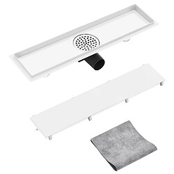 Helloshop26 Caniveau drain de douche 2 en 1 avec couvercle 53 x 14 cm acier inoxydable 02_0003009