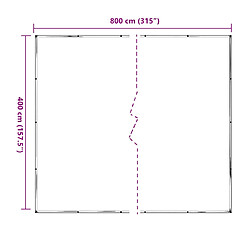 Acheter vidaXL Bâche transparente avec œillets 4x8 m polyéthylène