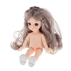 Acheter Belle Poupée Fille Articulée 16cm Corps Nu Cheveux Bouclés Gris