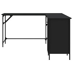 Avis Helloshop26 Bureau table poste de travail meuble d'ordinateur informatique étude 141 x 141 x 75 cm bois d'ingénierie noir 02_0023919