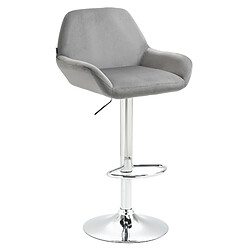 Non Tabouret de bar Braga velours chrome