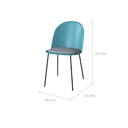 Rendez Vous Deco Chaise Lulu bleue (lot de 2)