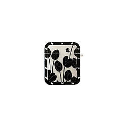 GUPBOO Airpods Coque Housse Étui Protecteur Compatible pour AirPods Pro-ins tulipe noire