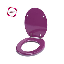 MSV Abattant Wc MDF Violet - Charnières Inox