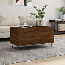 vidaXL Table basse Chêne marron 90x44,5x45 cm Bois d'ingénierie