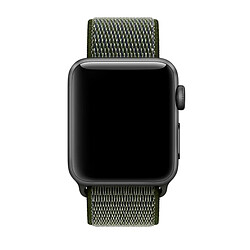 Avis Wewoo Bracelet vert armée pour Apple Watch Series 3 et 2 & 1 38mm simple de montre en nylon de mode avec Magic Stick