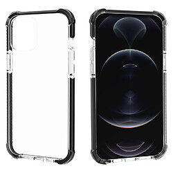 Coque en acrylique transparent épaissi aux, antichoc dégager/le noir pour votre Apple iPhone 13 6.1 pouces