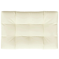 vidaXL Coussin de palette crème 120x80x12 cm tissu