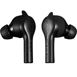 Boompods Bassline Go Écouteurs Sans Fil Bluetooth USB Intra-Auriculaires Résistant à l'Eau et à La Transpiration Annulation du Bruit Active Noir