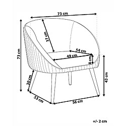 Avis Beliani Fauteuil TROMSO Velours Noir