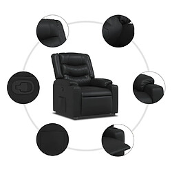 Acheter vidaXL Fauteuil inclinable Noir Similicuir