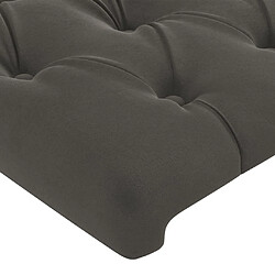 Acheter vidaXL Tête de lit à LED Gris foncé 93x16x118/128 cm Velours