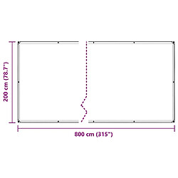 vidaXL Couverture végétale avec œillets 2x6 m PVC pas cher