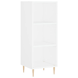 Acheter vidaXL Buffet haut Blanc 34,5x34x180 cm Bois d'ingénierie