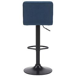 Acheter Decoshop26 Lot de 2 tabourets de bar en velours bleu coutures décoratives piètement métal noir 10_0004143