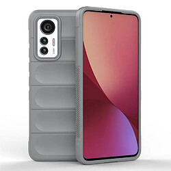 Htdmobiles Coque pour Xiaomi 12 Lite 5G - housse etui silicone gel fine + film ecran - GRIS CLAIR