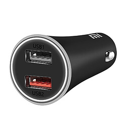 Chargeur allume cigare Double Sortie USB 37W Charge rapide D'origine Xiaomi Noir