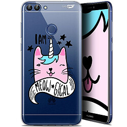 Caseink Coque arrière Huawei P Smart (5.7 ) Gel HD [ Nouvelle Collection - Souple - Antichoc - Imprimé en France] I Am MEOUgical